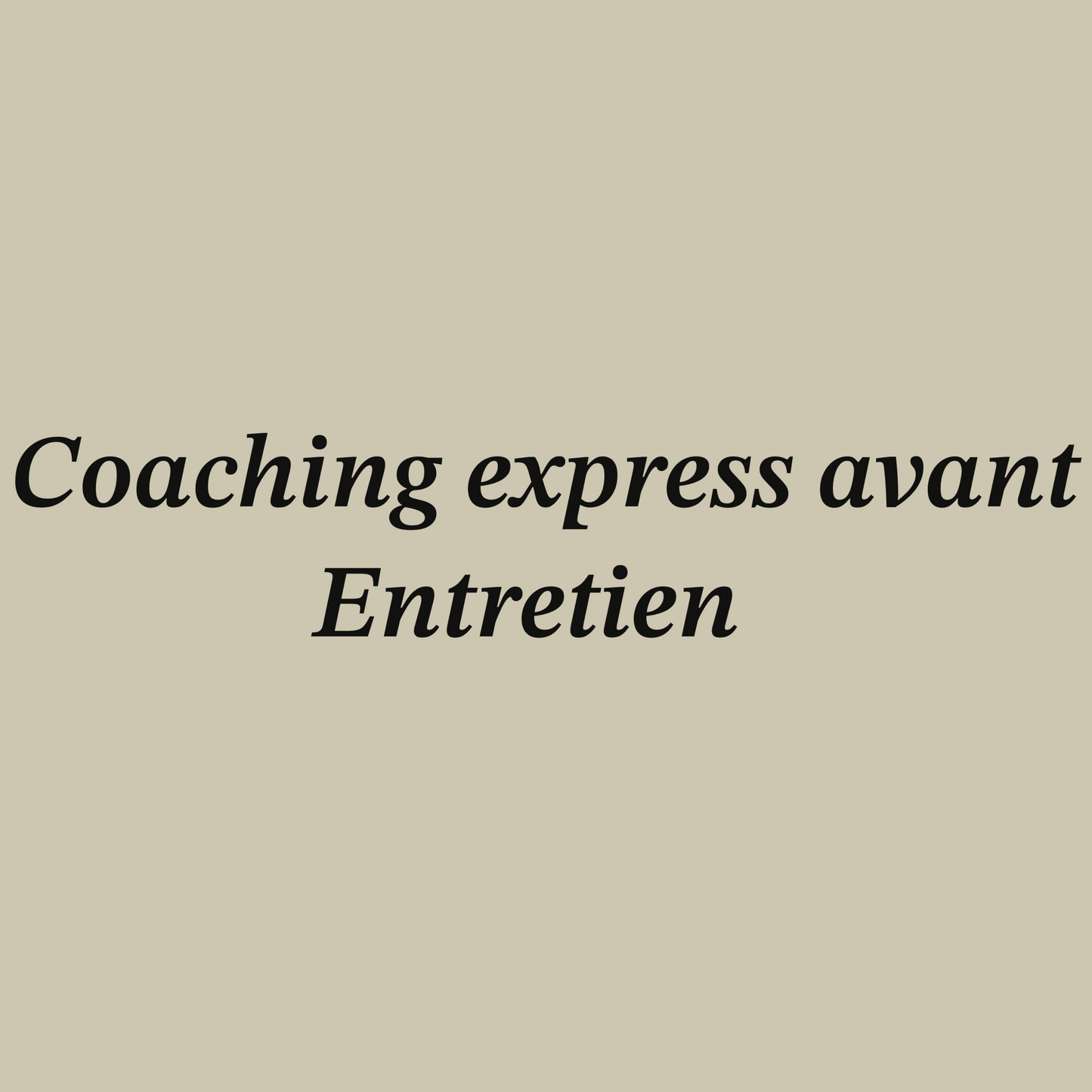 F.C : Préparation express d'entretien