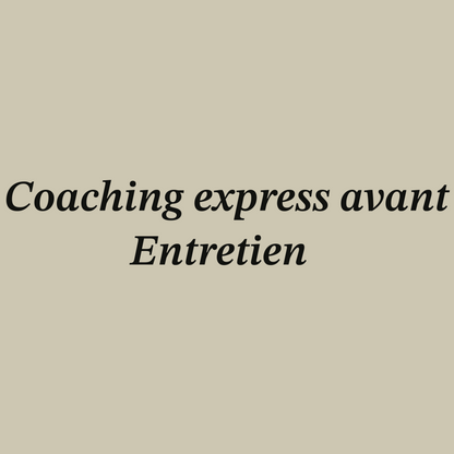 F.C : Préparation express d'entretien